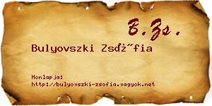 Bulyovszki Zsófia névjegykártya